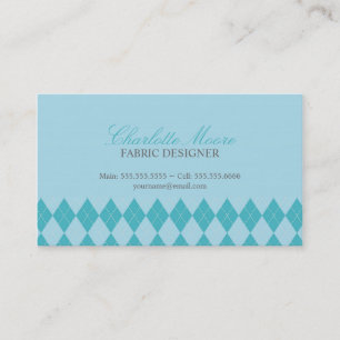 Carte De Visite Motif moderne Blue Diamond