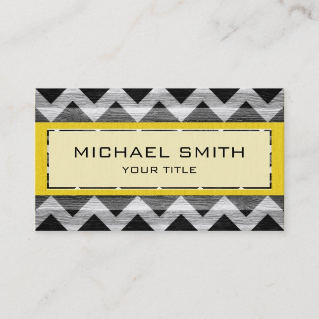 Carte De Visite Motif moderne Chevron #14 (Devant)