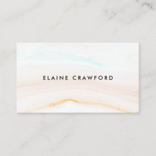 Carte De Visite Motif moderne en marbre pastel crème pâle