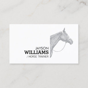 Carte de visite motif moderne Gray Horse