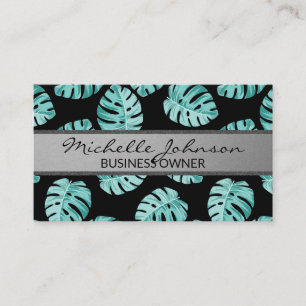 Carte De Visite Motif Monstera Leaf