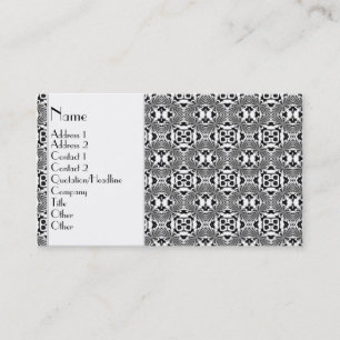 Carte De Visite motif mosaïque (noir)