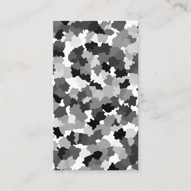 Carte De Visite Motif noir blanc gris (Devant)