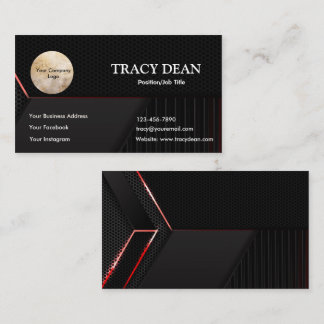 Carte De Visite Motif noir et blanc moderne professionnel