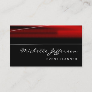 Carte de visite Motif noir tendance Script Red