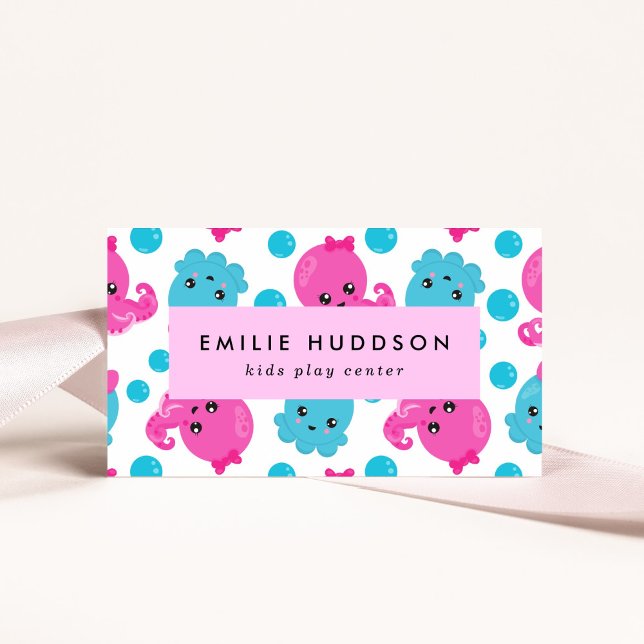 Carte De Visite Motif Octopus, Centre de jeux pour enfants, Centre (Créateur téléchargé)