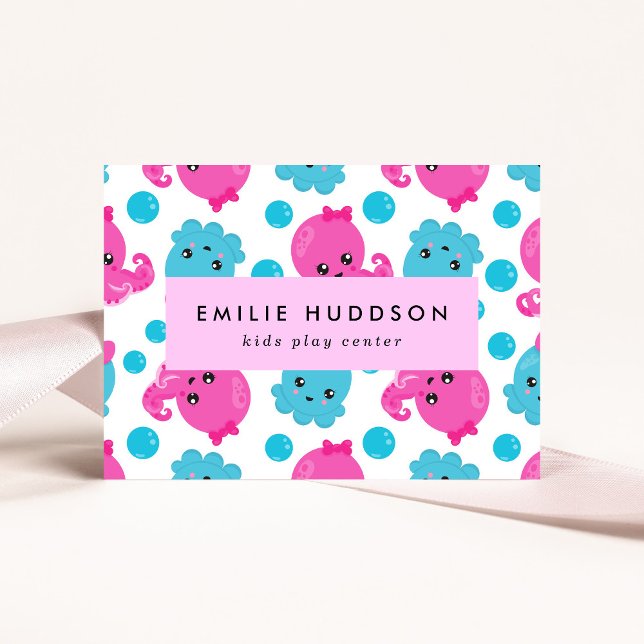 Carte De Visite Motif Octopus, Centre de jeux pour enfants, Centre (Créateur téléchargé)