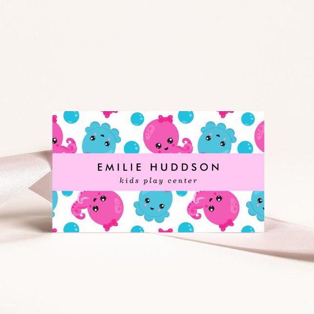 Carte De Visite Motif Octopus, Centre de jeux pour enfants, Centre (Créateur téléchargé)