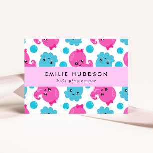 Carte De Visite Motif Octopus, Centre de jeux pour enfants, Centre