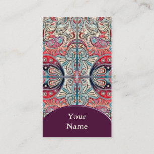 Carte De Visite Motif oriental II d'aquarelle + votre texte