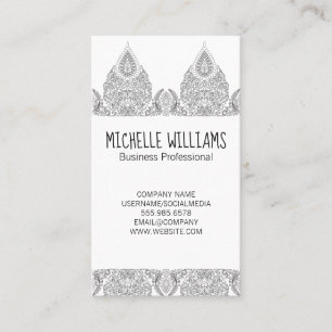 Carte De Visite Motif Ornat