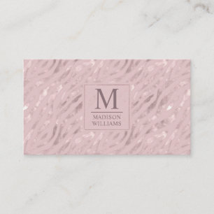 Carte De Visite Motif Pailleté Rose Pâle Douceur Personnalisé Or