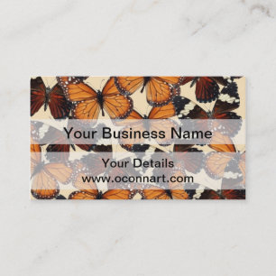 Carte De Visite motif papillon Brown