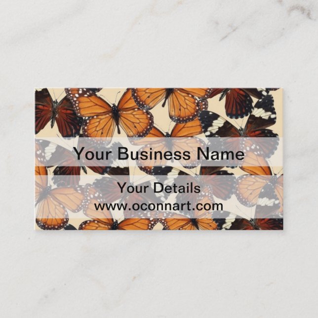 Carte De Visite motif papillon Brown (Devant)