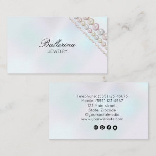 Carte de visite Motif Pearl moderne