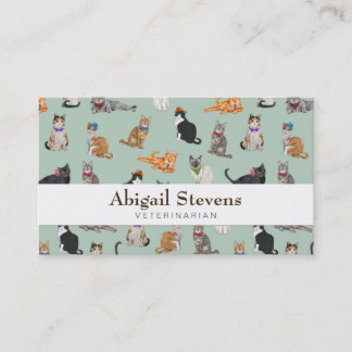 Carte De Visite Motif pimpant mignon de chat de minous