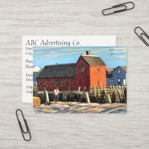 Carte De Visite Motif pittoresque #1 Cabane de pêche de Rockport