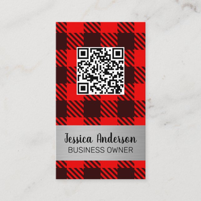 Carte De Visite Motif planifié | Analyse QR | (Devant)