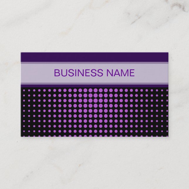 Carte De Visite Motif Pois pourpre et violet clair (Devant)