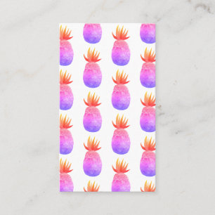 Carte De Visite Motif pourpre d'ananas de rose tropical