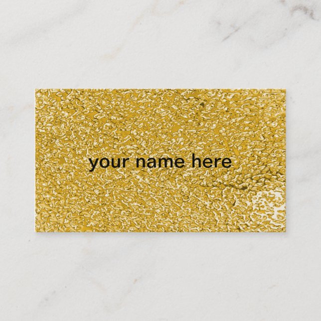 Carte De Visite Motif PURE GOLD Splatter + votre texte (Devant)