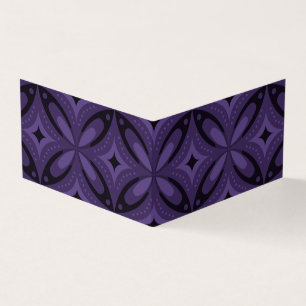 Carte De Visite Motif Rétro de Couleur Violet Foncé