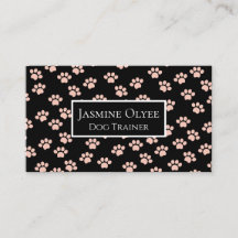 Motif rose clair Paw en noir