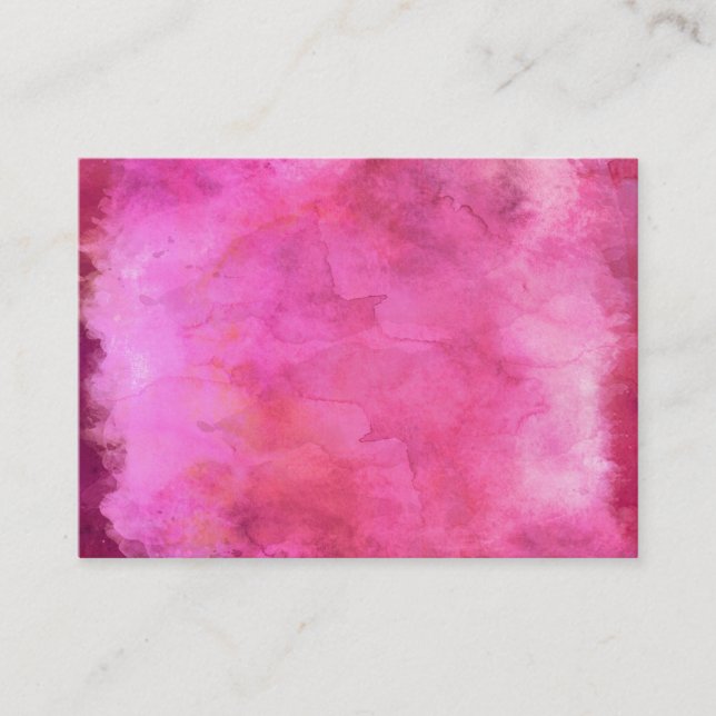Carte De Visite Motif rose de texture d'aquarelle de canneberge (Devant)