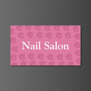 Carte De Visite Motif Roses - Salon de Manucure
