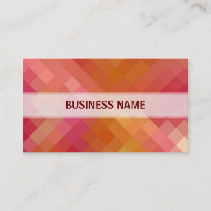 Carte De Visite Motif sans couture orange et rose diamant