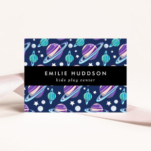Carte De Visite Motif spatial, Centre de jeux pour enfants, Centre