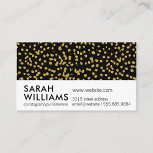 Carte De Visite Motif Speckled Gold Lux