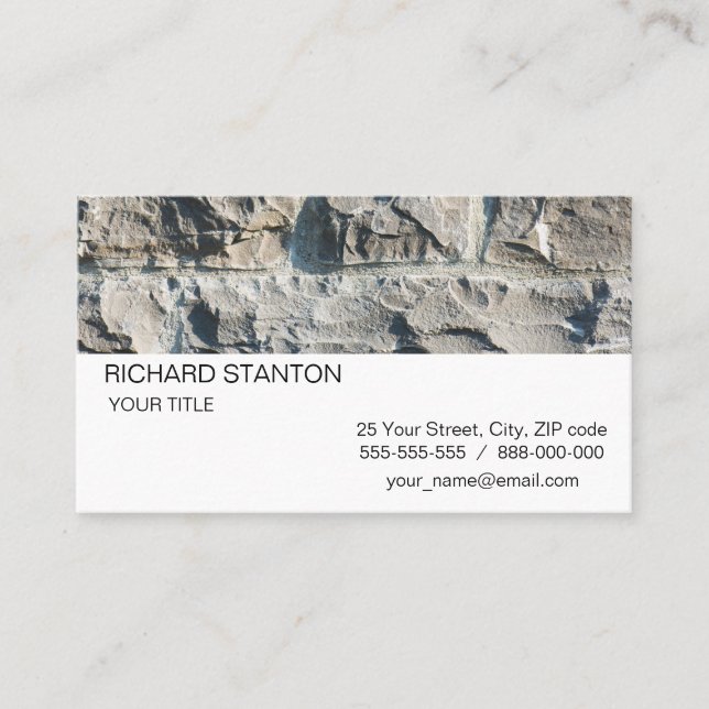 Carte De Visite Motif Stony (Devant)
