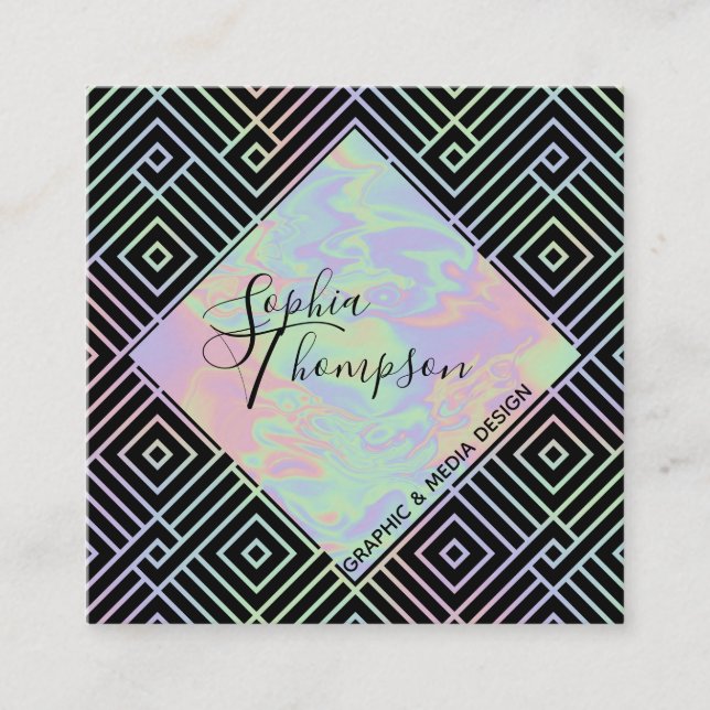 Carte de visite Motif symétrique Holographique mod (Devant)