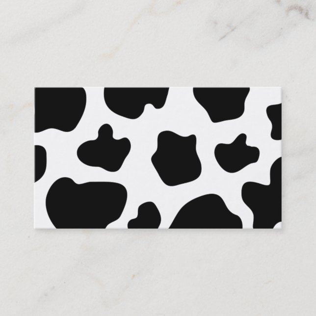 Carte de visite motif taches de vache | impression (Devant)