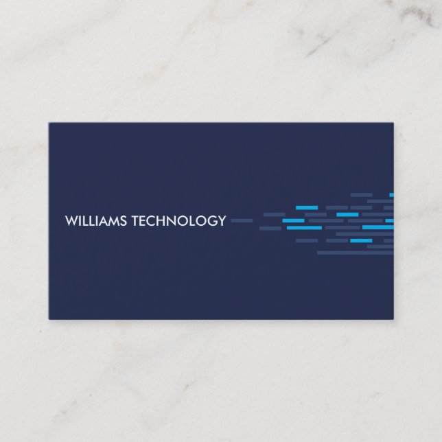 Carte De Visite Motif technique en bleu (Devant)