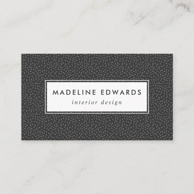 Carte de visite Motif tendance Black & Grey Tiny P (Devant)