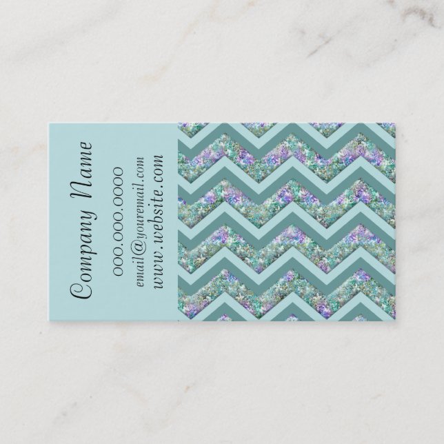 Carte de visite Motif tendance Chevron Zig Zag (Devant)