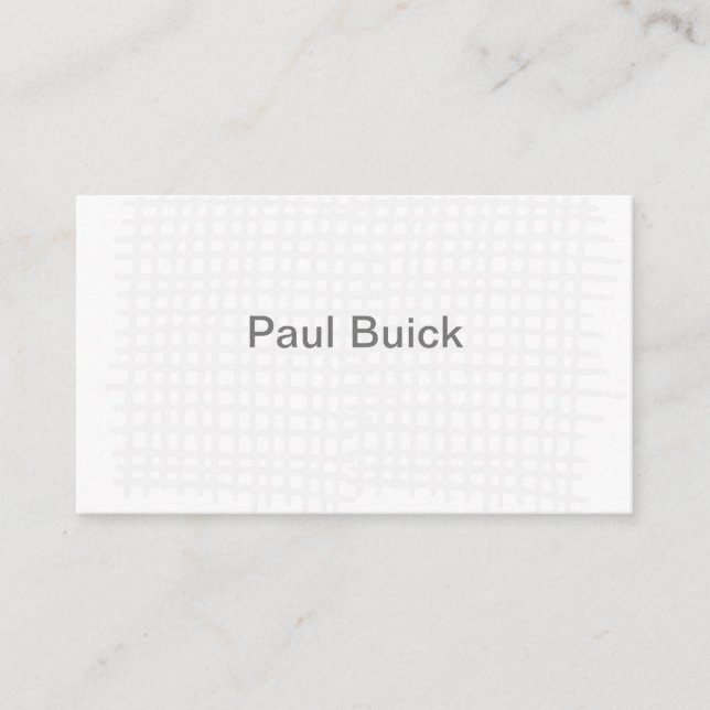 Carte De Visite Motif textile moderne gris clair professionnel (Devant)