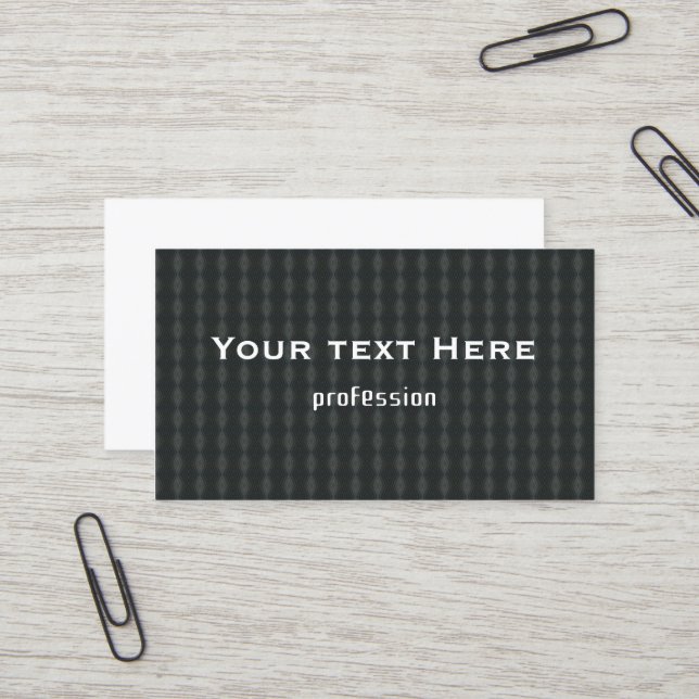 Carte De Visite Motif transparent en acier gris (Devant/Arrière en situation)