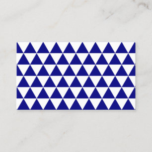 Carte De Visite Motif triangle blanc et marine