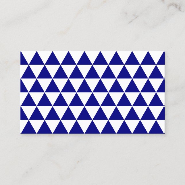 Carte De Visite Motif triangle blanc et marine (Devant)
