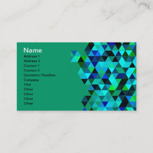 Carte De Visite Motif triangulaire Blue Green Technology
