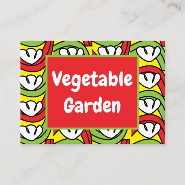 Carte De Visite Motif vert Red Vegetable (Devant)