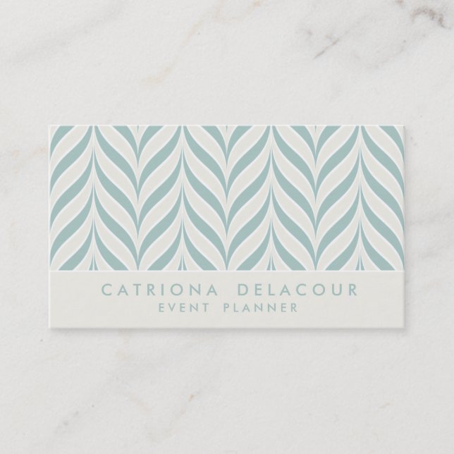 Carte de visite Motif vintage Chevron Waves (Devant)