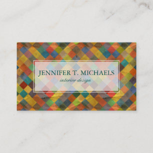 Carte De Visite Motif vintage. Géométrique