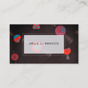 Carte De Visite Motif vintage Retro Vinyl Records