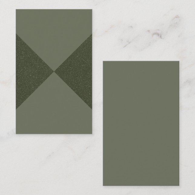 Carte de visite Motif X vert mousse texturé person (Devant / Derrière)