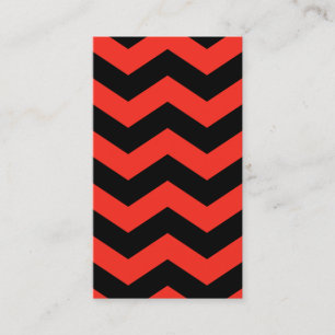 Carte De Visite Motif Zag rouge et noir