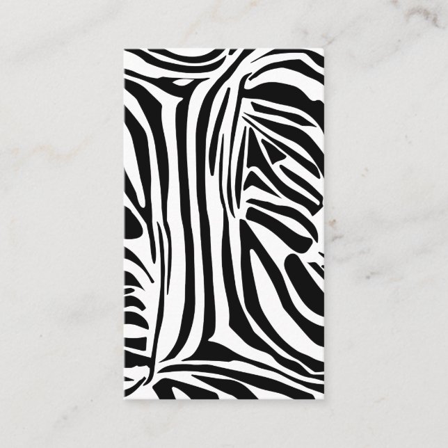 Carte De Visite Motif zèbre (Devant)